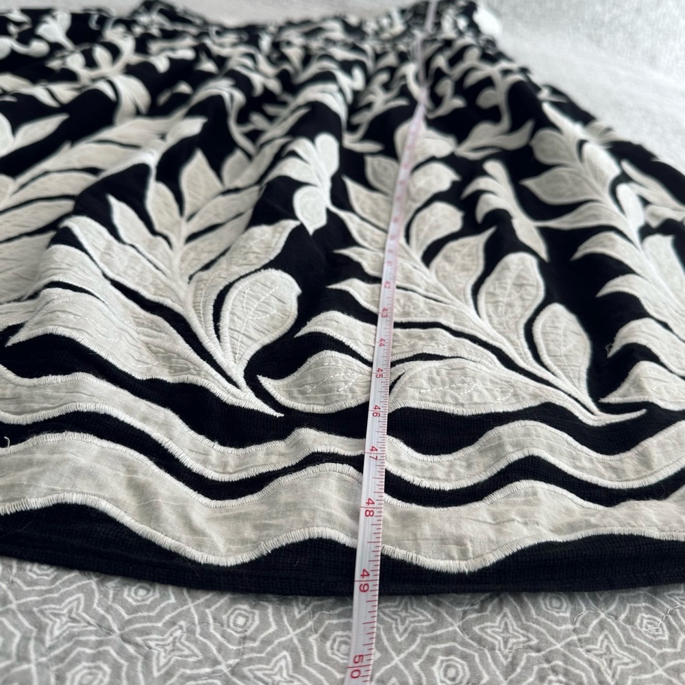 Anthropologie + Plus Embroidered One Shoulder Midi Dress Black White Size 20W - Picture 11 of 14